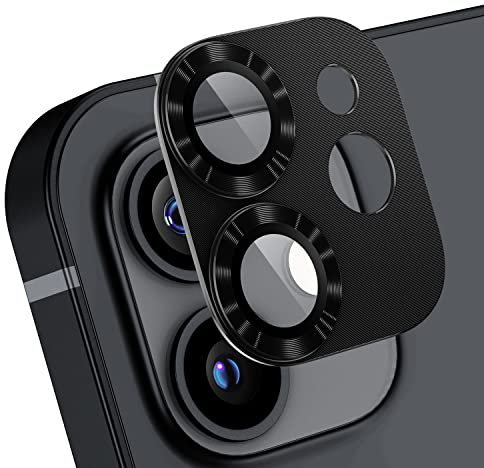 AFARER 2 Stück für iPhone 12 kameraschutz metall,9H Härte HD Kamera Schutzfolie Linse,Linsenschutz ultradünnes,gehärtet Glas Abdeckung,Panzer Schutz Folie,Starke Haftung kratzfeste,Schwarz