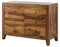 MASSIVMOEBEL24.DE | Ancona Sideboard aus Massivholz #120 | aus Sheeshamholz - braun, lackiert | mit 6 Schubladen | 110 x 45 x 80 cm | Kommode TV-Sideboard TV-Board