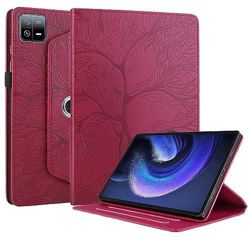Succtopy Coque pour Xiaomi Pad 6/Pad 6 Pro 11 Pouces 2023 Étui Support Rotatif à 360 Degrés PU Cuir Housse de Protection Portefeuille Tablet Étui Xiaomi Pad 6/Xiaomi Pad 6 Pro 11 2023 Rot