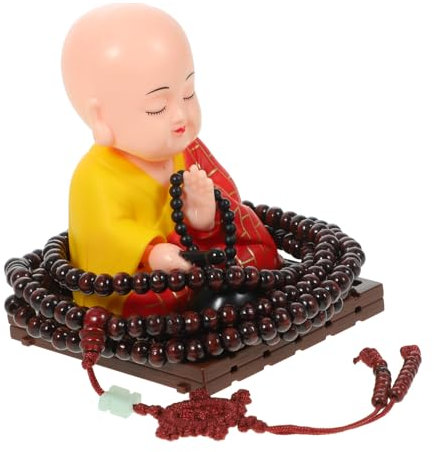 PRETYZOOM Meditierende Buddha-Figuren Fette Buddha-Statue Glückliche Buddha-Statue Auto-armaturenbrett-Ornament Gong-fu-mönch Yoga-Buddha-Statue Harz Innere Baby Modellieren