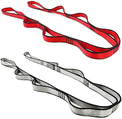 Bwilixiumei 2Pcs Daisy Chain Multipurpose Anti-Gravity Yoga Belt, Climbing Rope, Hammock Rope - 23KN Double-Layer Adjustable Nylon Strap Rope Strong Daisy Chain