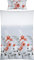 REDBEST Bettwäsche Seersucker rot-grau Größe 135x200 cm (40x80 cm)
