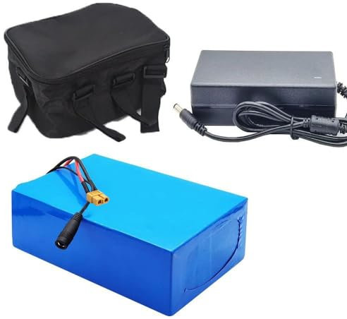 SSCYHT E-Bike-Akku 24V 12Ah 15Ah 18Ah 20Ah 25Ah wasserdichter PVC-Lithium-Akku 24 Volt elektrischer Fahrrad-Akku für 600W 500W 250W 50W zusammenklappbarer Rollermotor mit Ladegerät,with Bag,24V20Ah