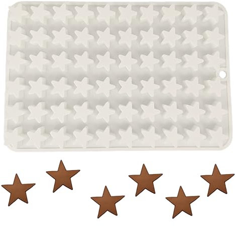duoyif Silikonform Stern Schokoladenform, 60 Löcher Silikon Sternform, Kleiner Stern Silikon Backform, Für Kuchen Dekoration Eiswürfel Schokolade Gummibärchen Süßigkeiten (Stern, 17x12mm)