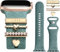 Blumengravierte Dekoration Armband Kompatibel mit Apple Watch 38mm 40mm 41mm 42mm 44mm 45mm 46mm, Weiches Silikon Sport Armband für iWatch SE, Series 10 9 8 7 6 5 4 3 2 1