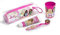 Mattel Barbie Kinderzahnpflege-Set, bestehend aus 1 x Zahnpasta, 1 x Zahnbürste und 1 x dekorativem Becher, Bunt, Manuell, Zahnpflege-Set, Zahnbürste