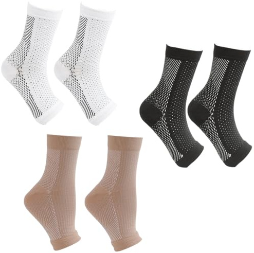 EIYVPRA 3 Paires Chaussettes de Compression Orthopédiques pour Homme et Femme, Chaussettes de Contention pour Neuropathie