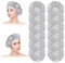 12 Stück Duschhaube Damen Einweg Haarpflege Duschhaube Zinnfolie Haarhaube Shower Cap Aluminiumfolie Heizkappen für Tiefenpflege Einweg Duschhauben Haarfärbekappen für Salon Heimgebrauch