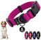 Collare Cane, Collare Regolabili in Morbido Cotone per Cani & Gatto Taglia Piccola Media Grande, Collari per Cane Personalizzato con Medaglietta Rimovibile, 25-40/2,0cm (S), Rosa