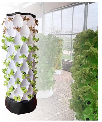 Kit de torre hidropónica para sistema de cultivo, torre vertical, cultivo de hierbas y verduras con jardín aeropónico, cultivo vertical independiente
