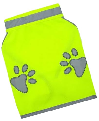 COMFOLIVING Sicherheitsweste Für Hunde – Fluoreszierende Reflektierende Weste Für Haustiere Im Freien | Warnweste Für Hunde Mit Hoher Sichtbarkeit Für Die Nacht, Schützt Ihren Welpen, Reflektierend, L