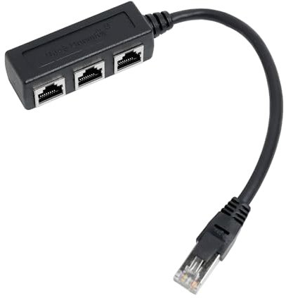 Repartiteur RJ45 pour Câble Ethernet - 1 Mâle vers 3 Femelles, Adaptateur Réseau Cat5, Cat5e, Cat6, Cat7