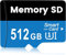Memory Card 512GB with Adapter, SD Cards Large Capacity UHD High Speed Mini 512GB TF Cards, TF Memory Cards Data Storage Supports Smartphones, Tablets, Cameras