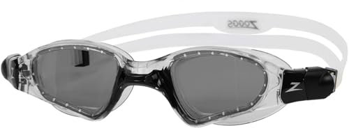 Zoggs Spectra Swimming Goggles Anti-fog Watertight Design, Micro Adjustable, Intelligent Fit, Improved Comfort, Black/Clear - Tint Smoke Lens
