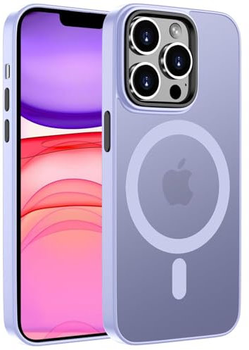 ORDA für iPhone 11 Pro Max Hülle Kompatibel mit MagSafe,Magnetisch Handyhülle für iPhone 11 Pro Max Case Durchscheinende Matt Cover Rückseite Dünn Stoßfest Schutzhülle Hellviolett