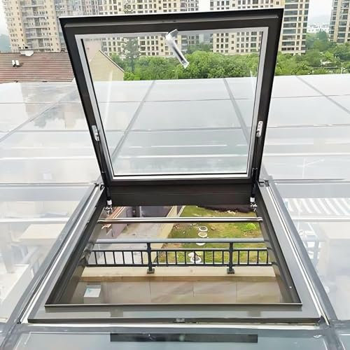 guoyjmm Dachfenster, Haus Dachfenster, Klares Dachfenster, Dachfenster, Ausstiegsdachfenster, Dachfenster, Dachfenster, Dach Wartungsluke, für Flur, Wintergarten, Treppenhaus, Garage,60 * 60cm