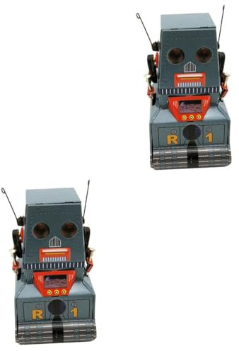 Homoyoyo 2stücke Tank Roboter Spielzeug Aus Blech Nostalgisches Aufziehspielzeug Für Sammler Fotorequisit Und Für Besondere Anlässe