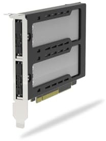 ICY DOCK Carcasa/Adaptador de Rack móvil de 2 bahías extraíbles M.2 NVMe SSD a PCIe 5.0 x8 para Ranura de expansión PCIe (se Requiere bifurcación PCIe) - ExpressSlot Elite MB842M5P-B