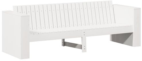 vidaXL Divano da Giardino a 3 posti Bianco Legno Medio Durevole