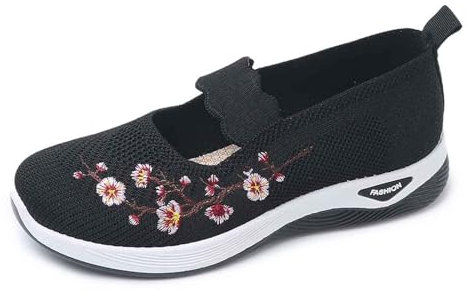 Chaussures Pieds Sensibles Femmes, Outdoor Blanche Basket sans Lacet Légère Orthopediques Basquettes Chic Confortable Chaussures de Running Marche Ete Sneakers