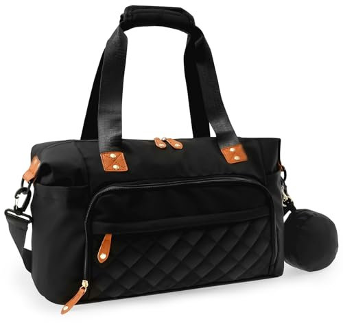 BOBASH Wickeltasche Kinderwagen Groß mit Wickelunterlage und Schnullertasche Babytasche Reise Wickeltasche Multifunktions Tragbar Mehrere Taschen für Mama Papa Reisen Wochenende