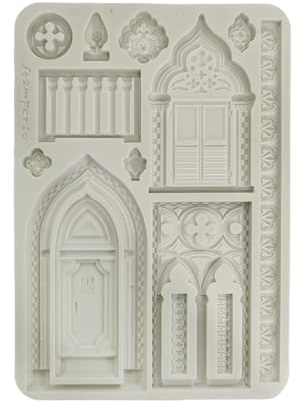 Stamperia - Silicon Mould A5 for Scrapbooking, Bullet Journals and More, Non-Stick Surface, Suitable for Air-Dry Clay, Resin and More, Perfect for Crafts & Gifting (Venice, City of Art - Architecture)