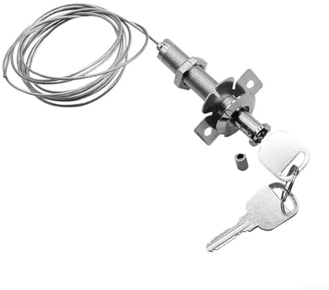 Gdfnmogo Garage Door Lock Wire Rope Security System for Rolling Shutter Industrial Doors 10-45mm Thickness Zinc Alloy Construction with 2 Metre Steel Cable