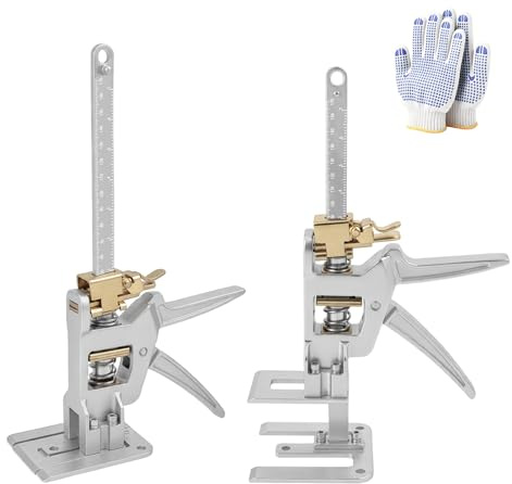 Bitone Labor Saving Arm Jack - Full Metal Tile Height Adjuster, Precision Lifting Arm with 200kg Load Bearing & Two-Speed Descent, Portable Installation Tool for Cabinets, Windows, Doors (2 Pack)