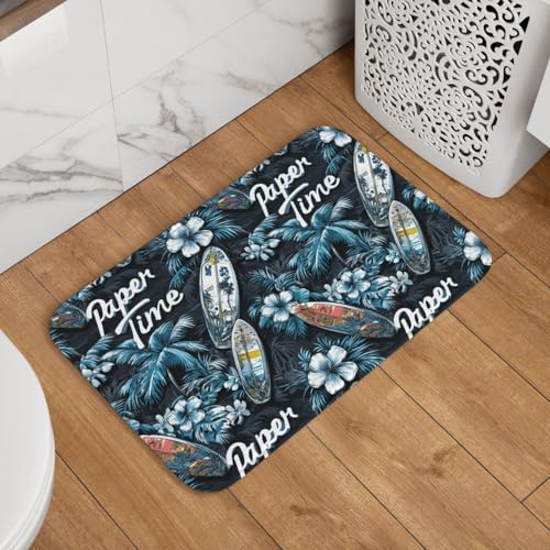 GVYGVY Fußmatte für den Innen- und Außenbereich, 40,6 x 61 cm – Hawaii-Szenischer Surfbrett-Druck, Küchenteppich, Matten für Boden, waschbar, dünn, Badezimmerteppich, passend unter die Tür, Badematte