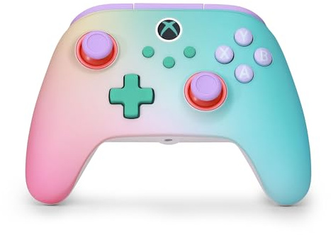 PowerA Advantage Wireless Controller für Xbox Series X|S - Beach Vibes, offiziell lizenziert, Bluetooth-kompatibel, Hall-Effekt gegen Stick-Drift, 1000-Hz-Abfragerate, Cloud-Gaming-Controller