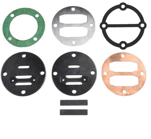 Valve Plate Set for Oil and Oil Air Compressor Cylinder Head with 46mm Hole-to-Hole Spacing Compatible with For Piston Air Pump Fitting