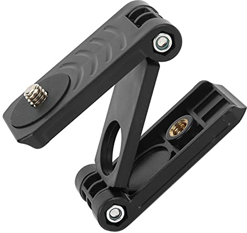 Alomejor Z Tilt Head Camera Support Bracket, Compact Folding Design for Adjustable Angles, Abs Plastic Lightweight, Suitable for Tripods and Carts
