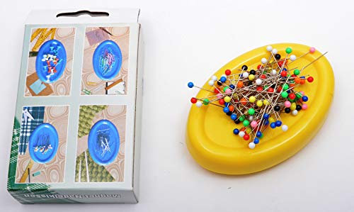 Trimz Magnetisches Nadelkissen, gelb, 9,5 x 6,6 x 2,8 cm