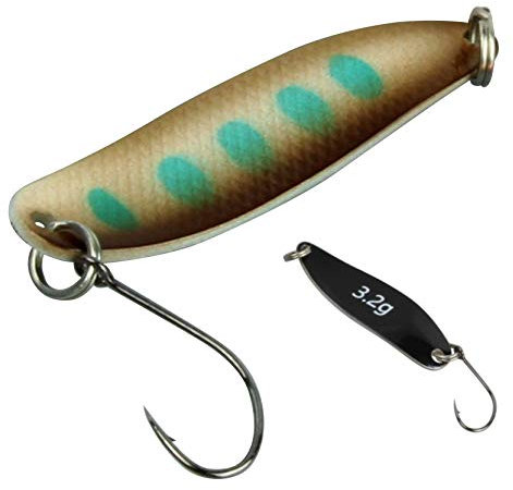 FTM Spoon Hammer 3,2g - Spinnhaken zum Spinnfischen auf Forellen, türkis/schwarz
