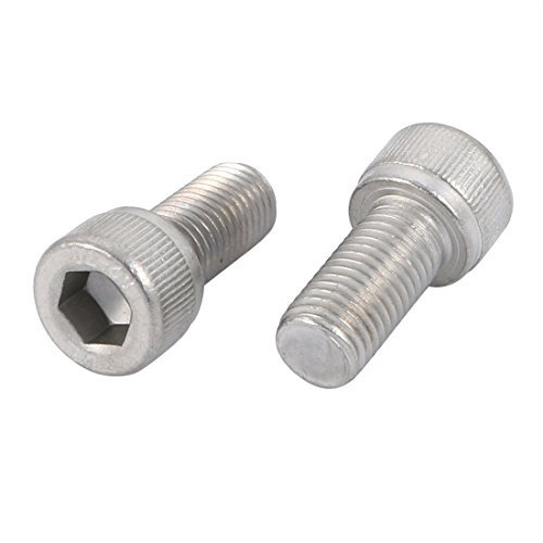 sourcing map tornillos ALLEN M10x20mm de paso 1,25 mm acero inoxidable 304 2pcs