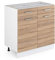 Vicco Küchenunterschrank R-Line, Schubladenschrank für die Küche, Sonoma, 80 cm ohne Arbeitsplatte
