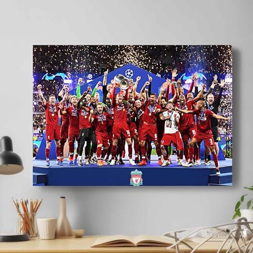Liverpool 2019 Champions Football Print Canvas Wall Art Decoration (76cm x 50cm)