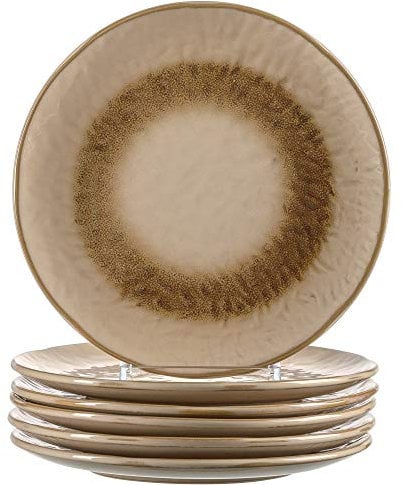 LEONARDO HOME 018534 MATERA 6er Set Teller, Keramik, beige