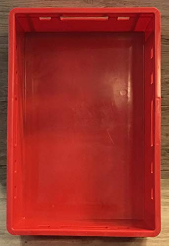 Auer Eurokisten E1/E2/E3 wahlweise mit Deckel, rot (E2 (600 x 400 x 200 mm))