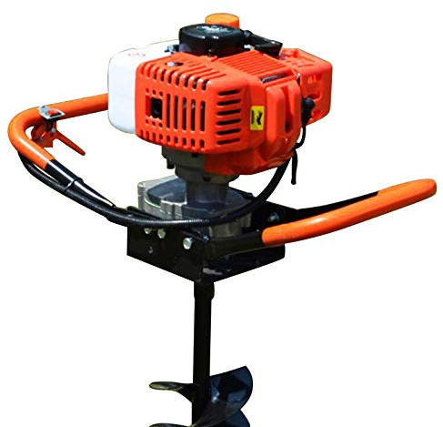 YUNRUX 52cc Petrol Earth Drill Set Post Digger Post Drill Post Drill Post Digger Post Drill Post Drill Pole Pole Drill 2.4 PS Petrol Drive Fence Earth Auger Auger with 3 Drill Auger 4 ，6 and 8 Inches