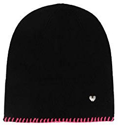 Zwillingsherz Mütze Beanie Slouch mit Kaschmir für Mädchen Uni - Hochwertige Cashmere Cap Kappe im Uni Design - Perfekt für Sommer Herbst Winter - Warme Haube mit weichem Fleece
