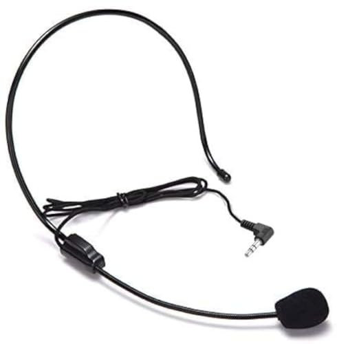 Mini Ear-hook Headset Microphone Mic for Voice Amplifier Amp Loudspeaker -(Lead length 3.3ft)