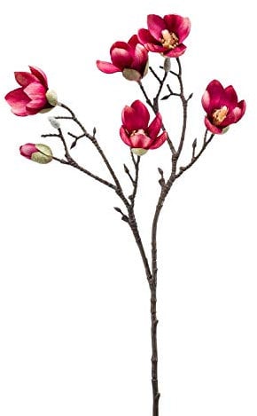 artplants.de Künstliche Magnolie ANEU, pink, 65cm - Deko Magnolie/Plastik Blume