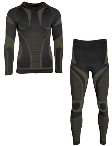 Mil-Tec Performance Funktionsunterwäsche Herren • Atmungsaktives & wärmendes Thermounterwäsche Set • Elastische Sportunterwäsche oder Skiunterwäsche