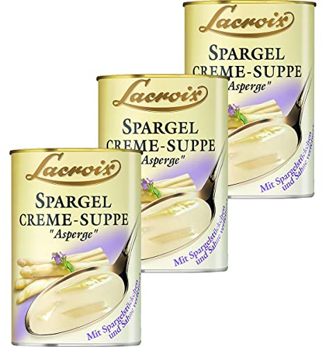 Lacroix Spargel Creme Suppe cremig mit Spargelstückchen 400ml 3er Pack