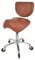 VAKON SALON - Sattelhocker mit Lehne Hellbraun Sattelstuhl für Rückenentlastung, Rollhocker höhenverstellbar von 50-65 cm Drehhocker, Praxishocker, Bürohocker, Arbeitshocker