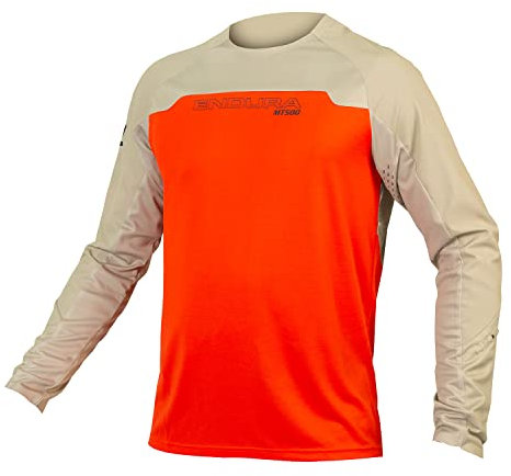 Endura MT500 Burner L/s Mens MTB Jersey - Paprika Small