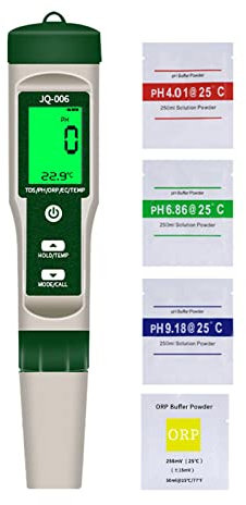 WANGCL 10-in-1 LCD-Digital-Messgerät, Bodentestgerät für Garten, PH/TDS/EC/Salzgehalt, Redox/H2, wasserstoffreich, S.G, Temperatur, Nährstofffruchtbarkeit, Widerstand