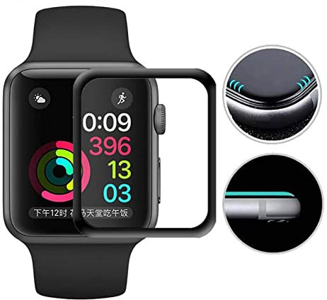 LucBuy Displayschutz kompatibel für Apple Watch Series 7 45mm, 2 Stück iWatch HD TPU Folie Soft Protection Vollständige Abdeckung mit Curved Edge 3D Kratzfeste Version (45mm, Series 7)