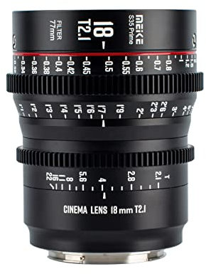 Meike 18mm T2.1 S35 Weitwinkelobjektiv: Festbrennweite 18mm, T2.1, S35 Sensorabdeckung, 10 Gruppen, 15 Elemente, Metall, Kompakt, Ideal für Video, EF & PL Mount